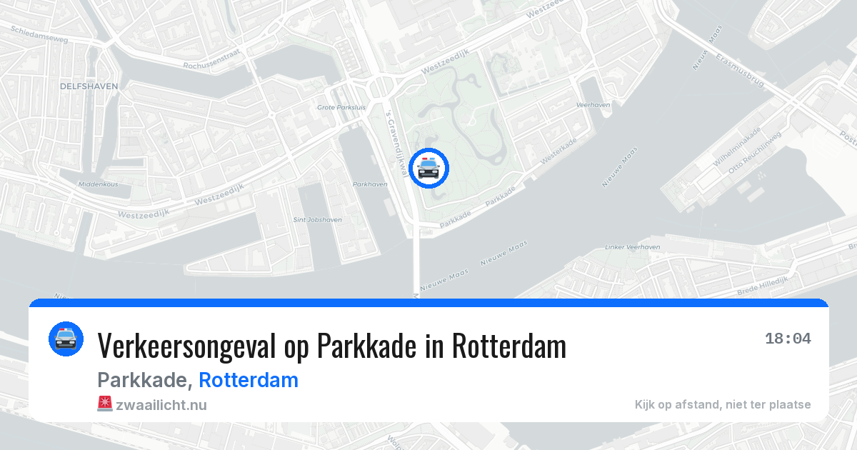 Verkeersongeval op Parkkade in Rotterdam — 25 jul 2026
