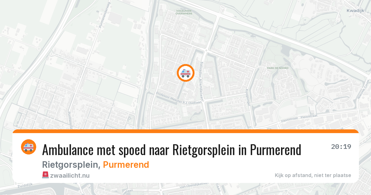 Ambulance met spoed naar Rietgorsplein in Purmerend — 19 jul 2026