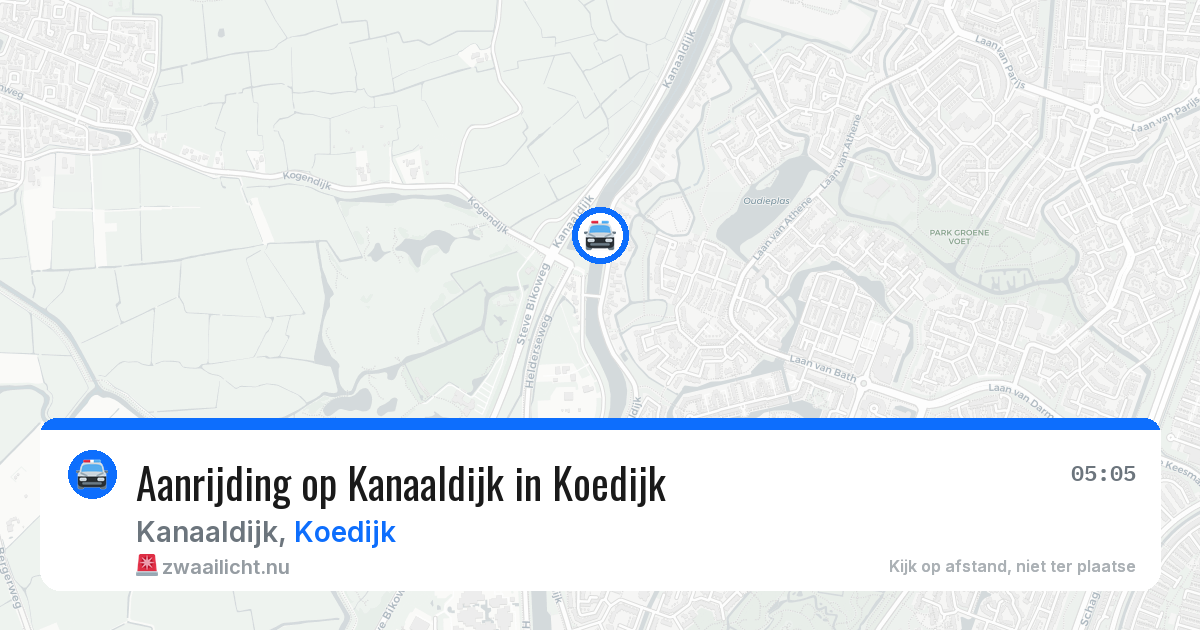 Aanrijding op Kanaaldijk in Koedijk — 16 jul 2026