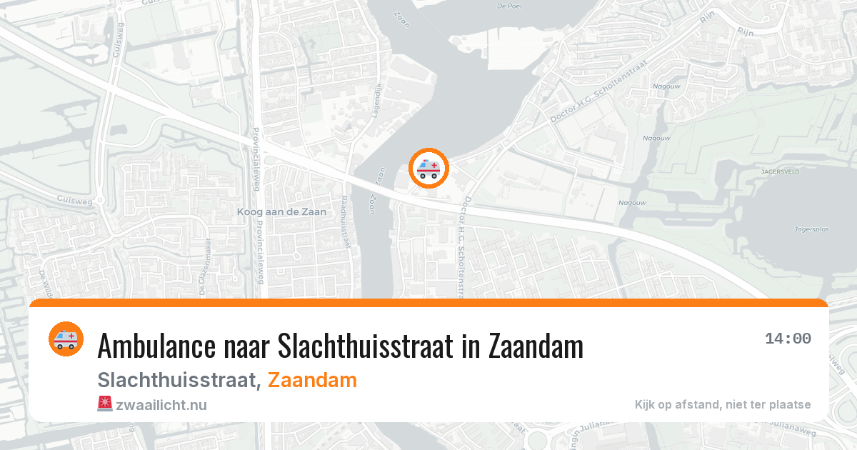 Ambulance naar Slachthuisstraat in Zaandam — 14 jul 2026