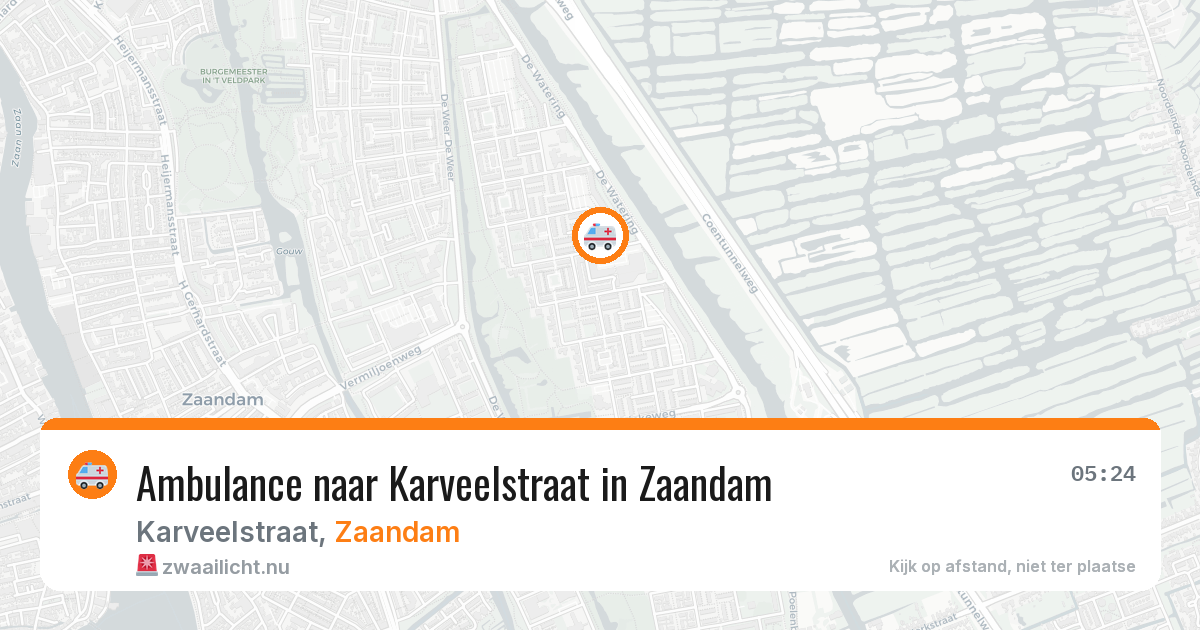 Ambulance naar Karveelstraat in Zaandam — 8 jun 2026