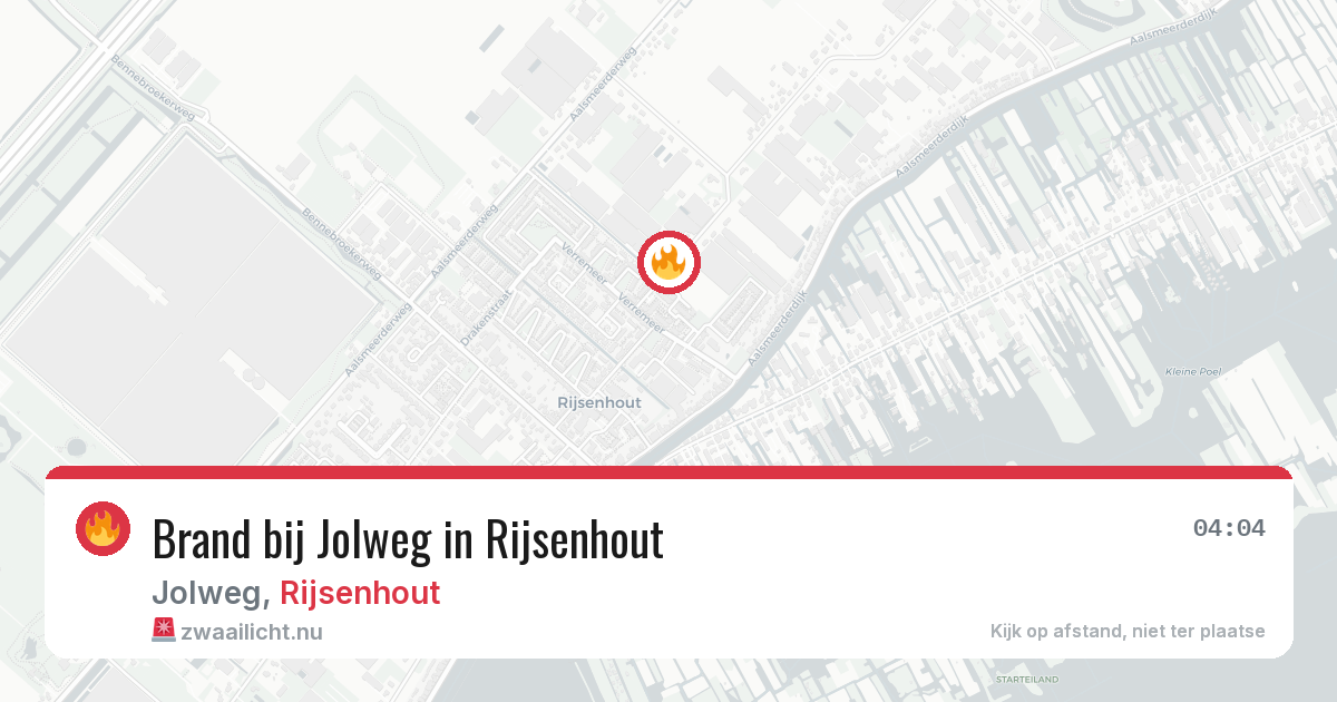Brand bij Jolweg in Rijsenhout — 22 jul 2026