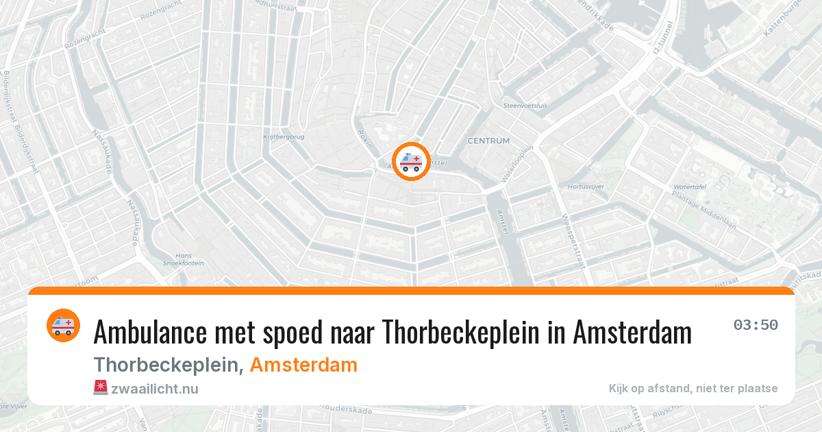 Ambulance met spoed naar Thorbeckeplein in Amsterdam — 23 jul 2026