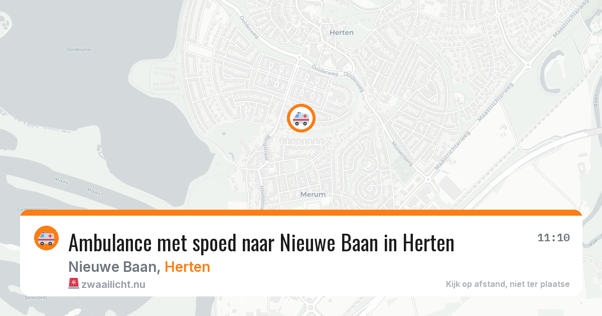 Ambulance met spoed naar Nieuwe Baan in Herten — 12 feb 2026
