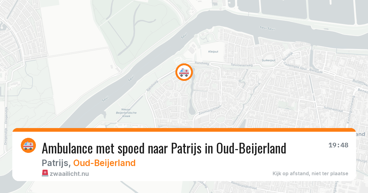 Ambulance met spoed naar Patrijs in Oud-Beijerland — 20 mei 2026