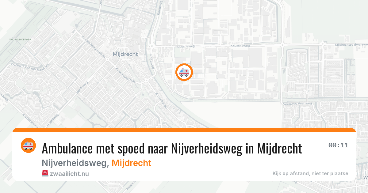Ambulance met spoed naar Nijverheidsweg in Mijdrecht — 23 apr 2026