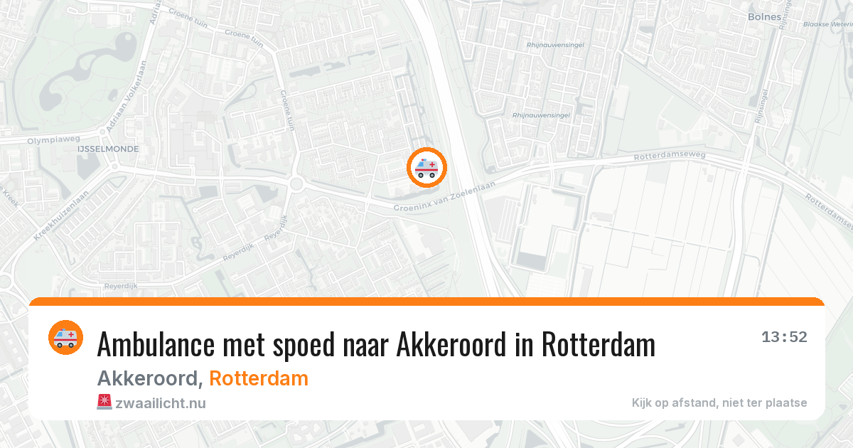Ambulance met spoed naar Akkeroord in Rotterdam — 14 jul 2026
