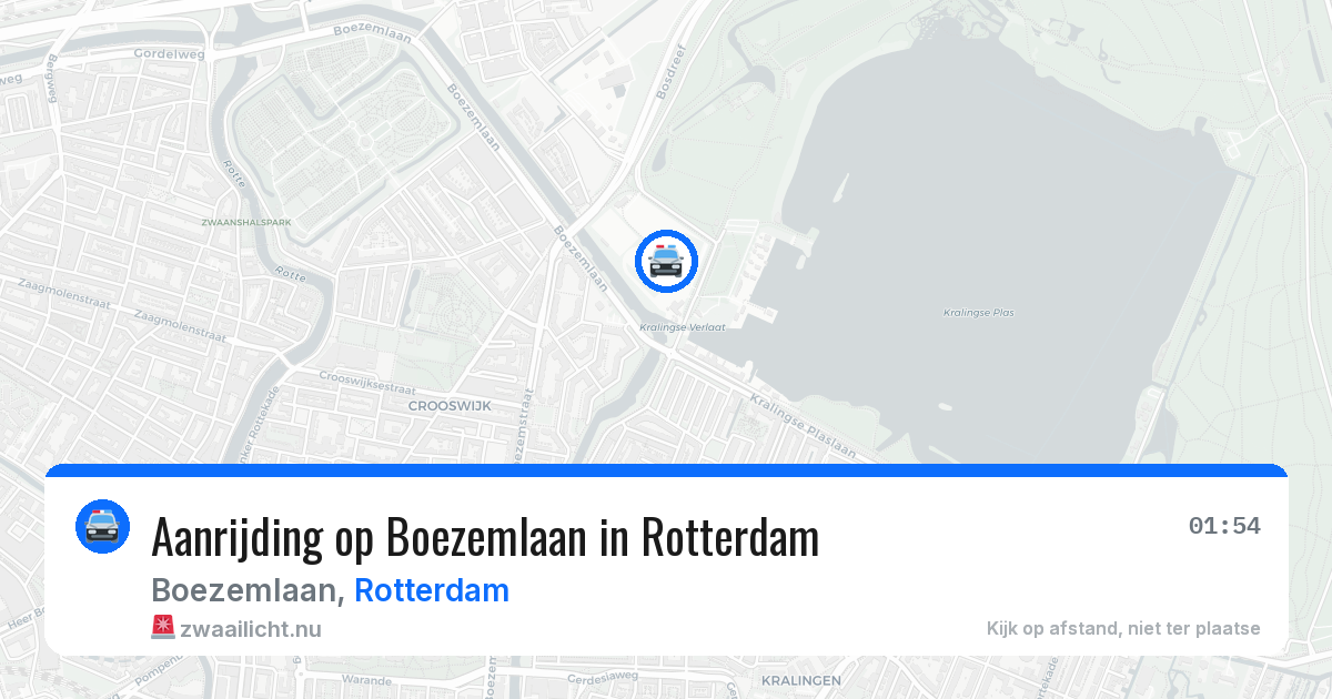 Aanrijding op Boezemlaan in Rotterdam — 25 mrt 2026