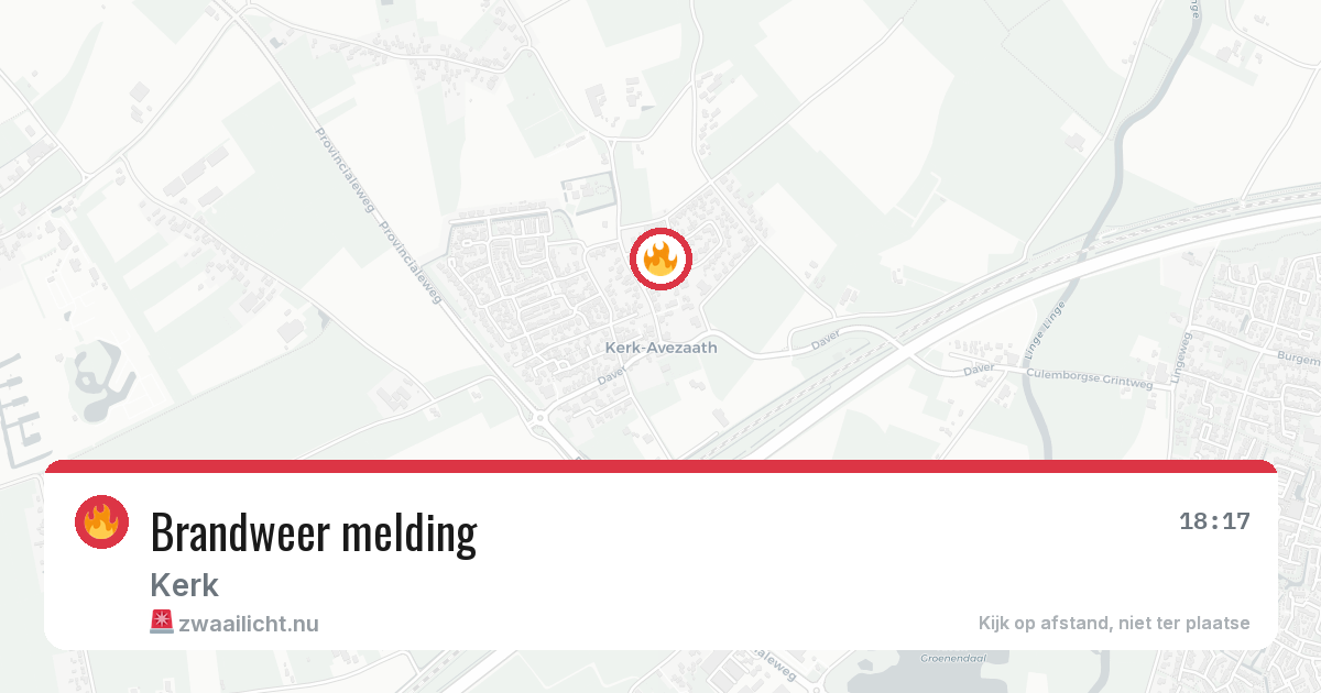 Brandweer melding — 11 mei 2026