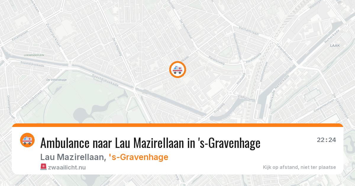 Ambulance naar Lau Mazirellaan in 's-Gravenhage — 20 jul 2026