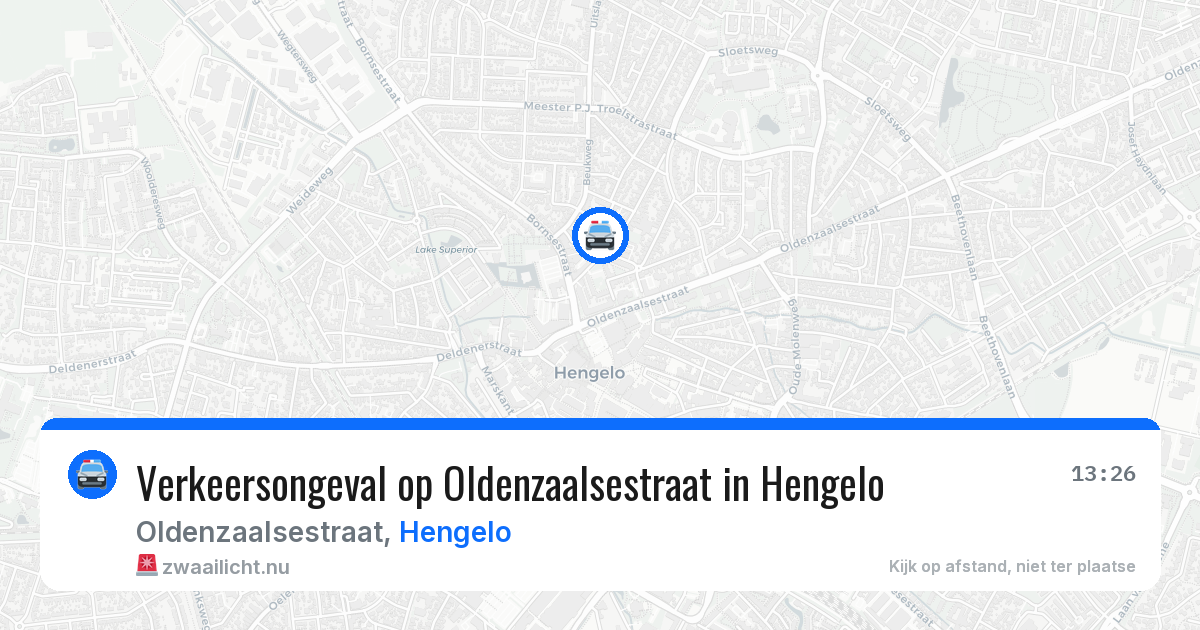 Verkeersongeval op Oldenzaalsestraat in Hengelo — 11 apr 2026