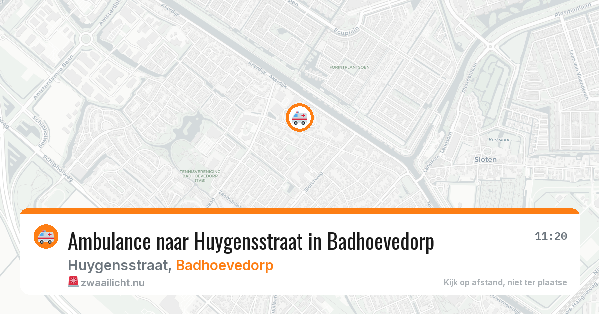 Ambulance naar Huygensstraat in Badhoevedorp — 21 mei 2026