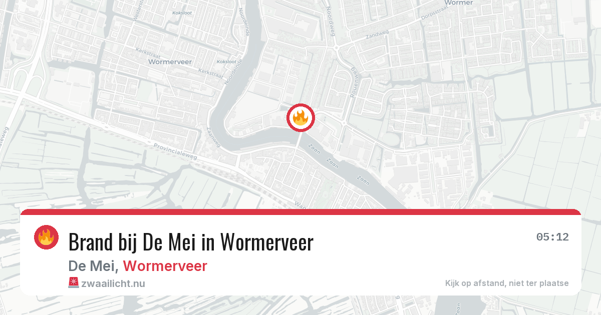 Brand bij De Mei in Wormerveer — 12 apr 2026