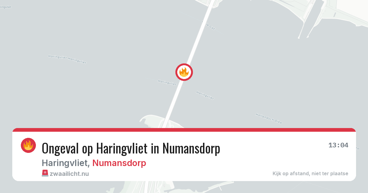 Ongeval op Haringvliet in Numansdorp — 14 jul 2026