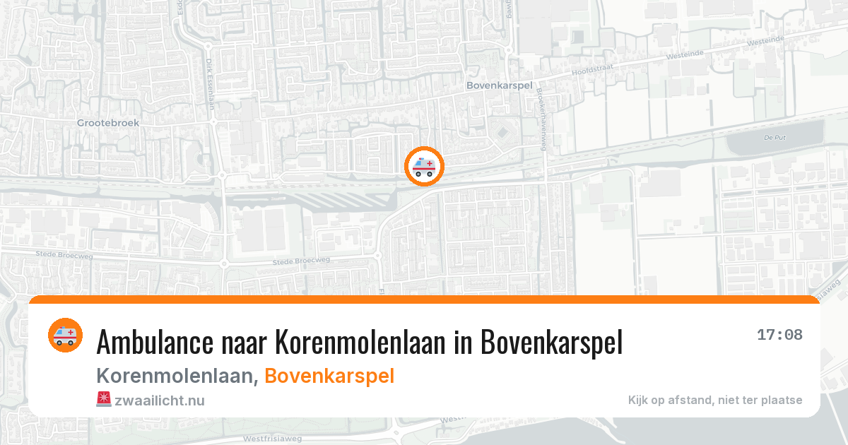 Ambulance naar Korenmolenlaan in Bovenkarspel — 11 jul 2026