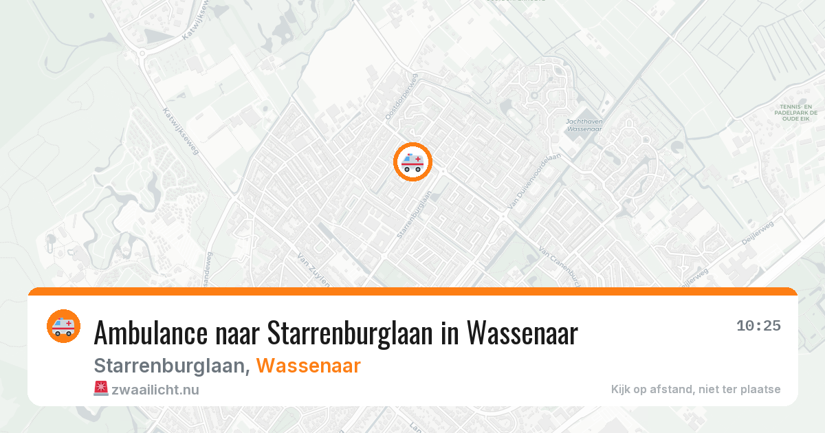 Ambulance naar Starrenburglaan in Wassenaar — 10 jul 2026