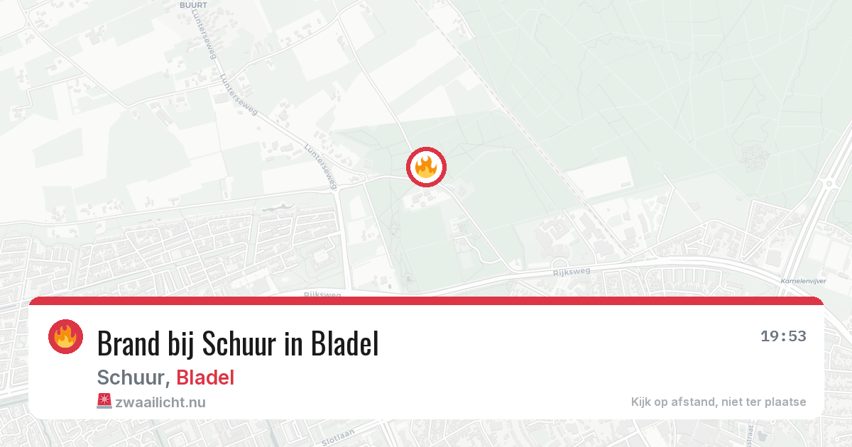 Brand bij Schuur in Bladel — 7 jun 2026