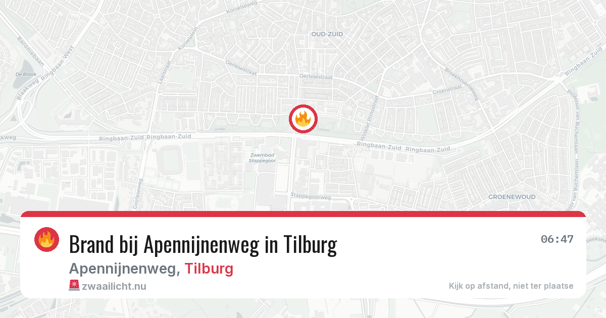 Brand bij Apennijnenweg in Tilburg — 15 jul 2026
