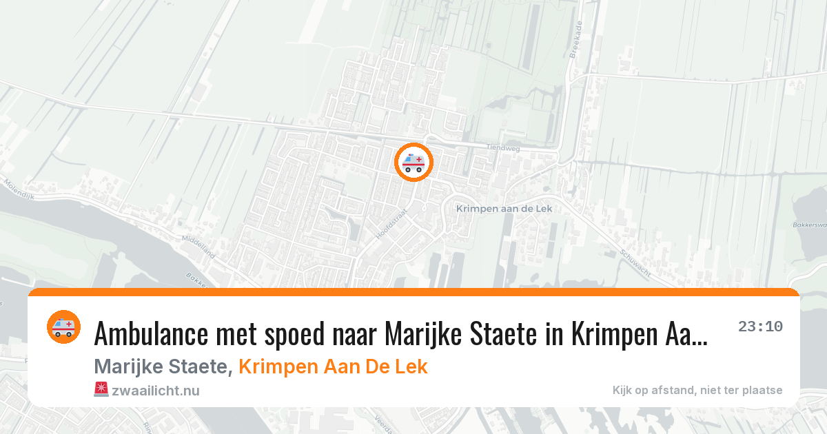 Ambulance met spoed naar Marijke Staete in Krimpen Aan De Lek — 19 jan 2026