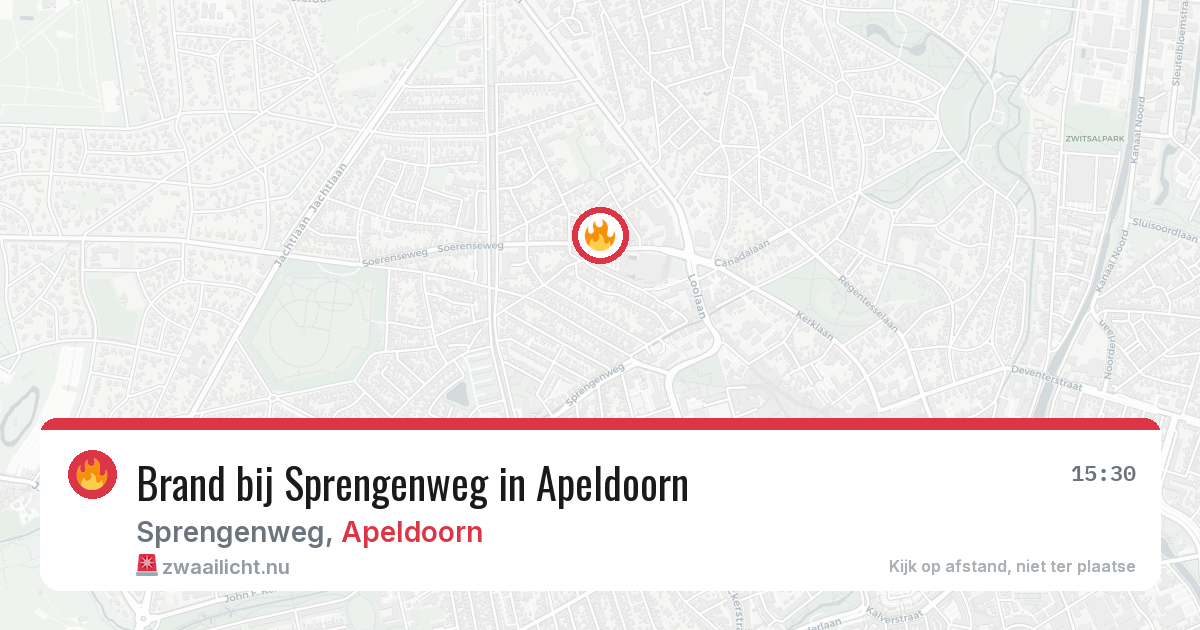 Brand bij Sprengenweg in Apeldoorn — 13 jul 2026