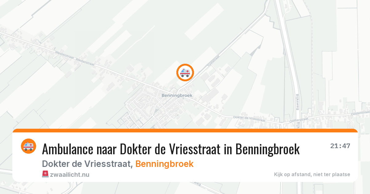 Ambulance naar Dokter de Vriesstraat in Benningbroek — 20 apr 2026