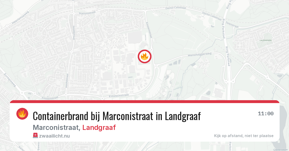 Containerbrand bij Marconistraat in Landgraaf — 18 mrt 2026