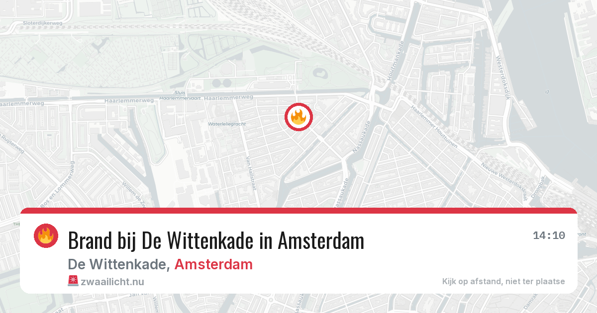 Brand bij De Wittenkade in Amsterdam — 16 jul 2026