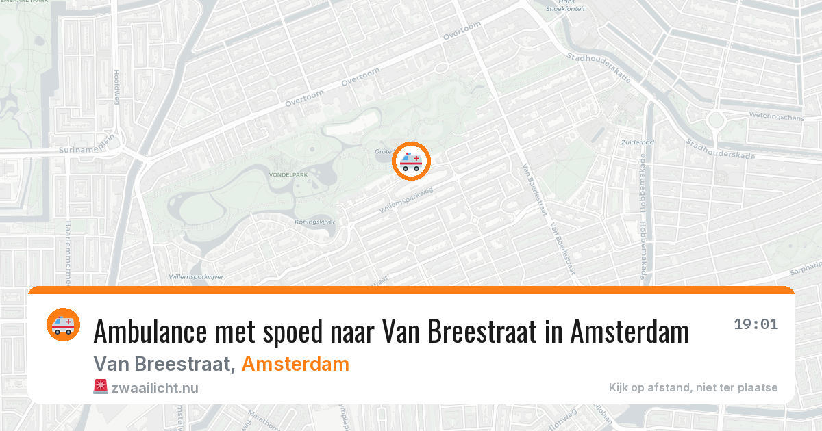 Ambulance met spoed naar Van Breestraat in Amsterdam — 3 jun 2026