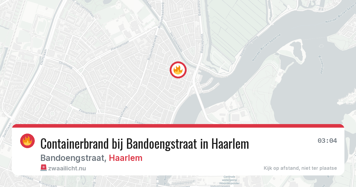 Containerbrand bij Bandoengstraat in Haarlem — 22 jul 2026