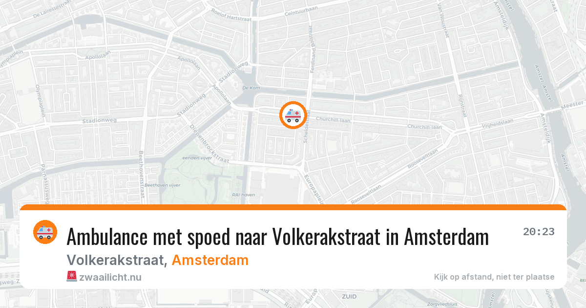 Ambulance met spoed naar Volkerakstraat in Amsterdam — 22 jul 2026