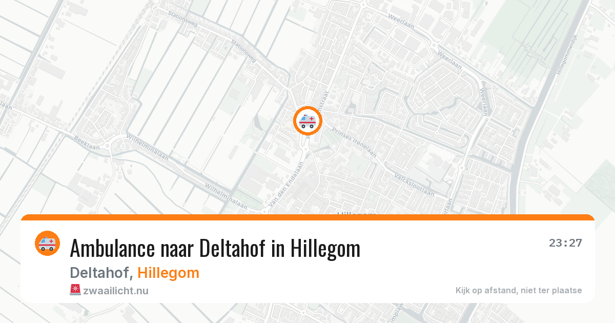 Ambulance naar Deltahof in Hillegom — 22 jul 2026