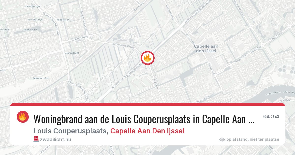 Woningbrand aan de Louis Couperusplaats in Capelle Aan Den Ijssel — 25 mei 2026