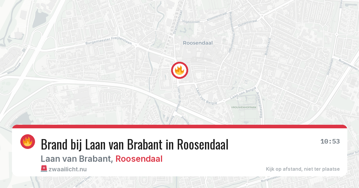 Brand bij Laan van Brabant in Roosendaal — 7 apr 2026