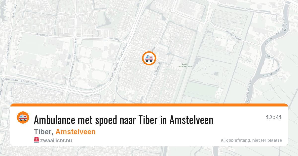 Ambulance met spoed naar Tiber in Amstelveen — 25 jul 2026