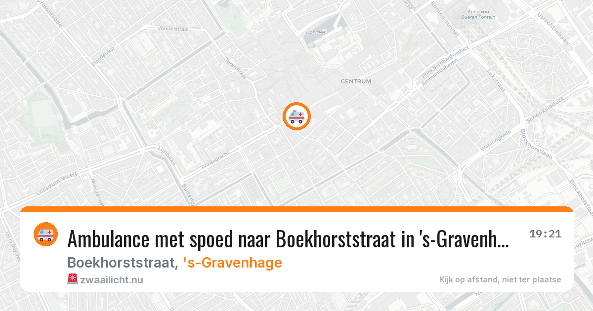 Ambulance met spoed naar Boekhorststraat in 's-Gravenhage — 9 jul 2026