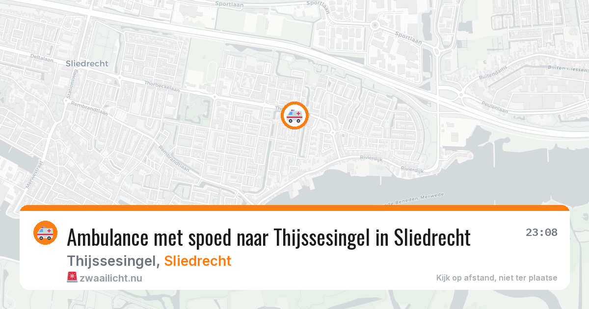 Ambulance met spoed naar Thijssesingel in Sliedrecht — 18 jul 2026