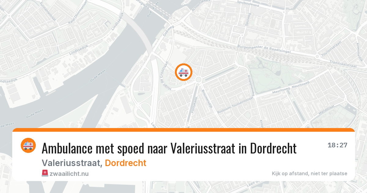 Ambulance met spoed naar Valeriusstraat in Dordrecht — 3 jun 2026