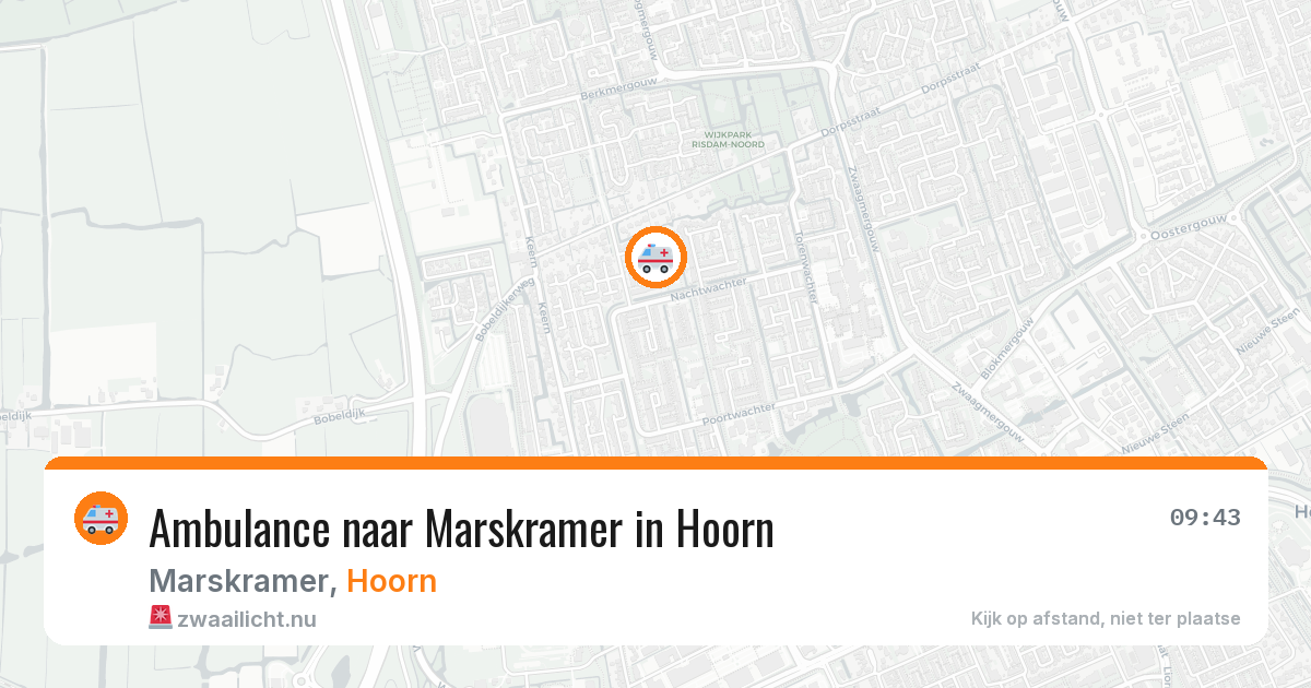 Ambulance naar Marskramer in Hoorn — 20 jul 2026
