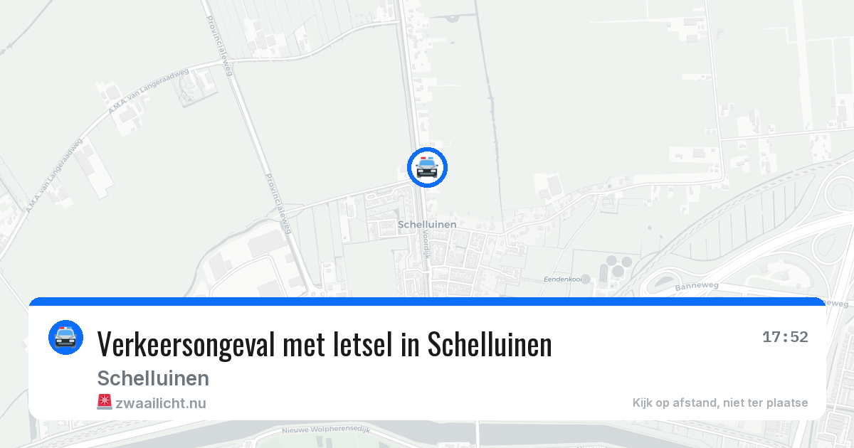 Verkeersongeval met letsel in Schelluinen — 18 jul 2026