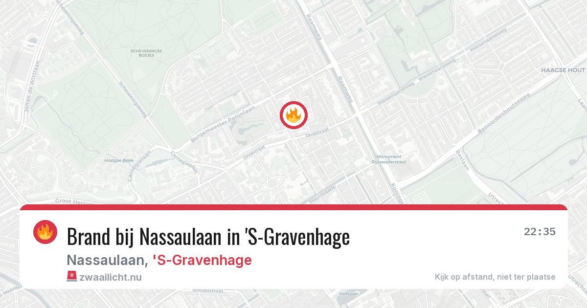 Brand bij Nassaulaan in 'S-Gravenhage — 20 jul 2026