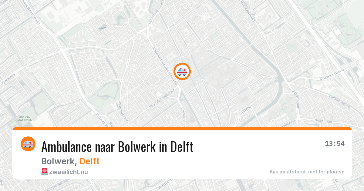 Ambulance naar Bolwerk in Delft — 1 apr 2026