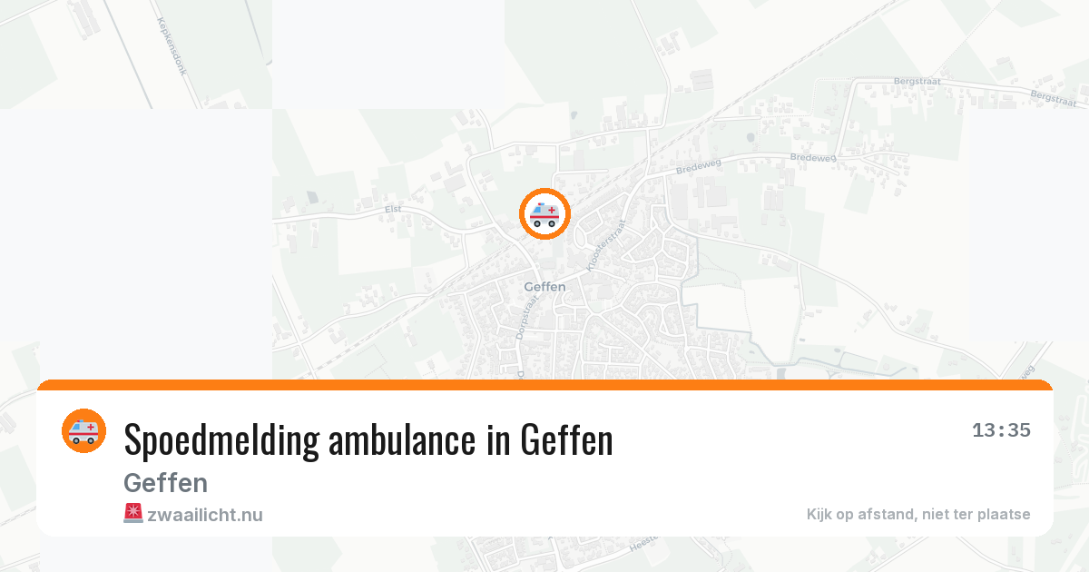Spoedmelding ambulance in Geffen — 1 jul 2026