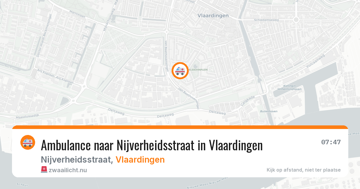 Ambulance naar Nijverheidsstraat in Vlaardingen — 30 mei 2026