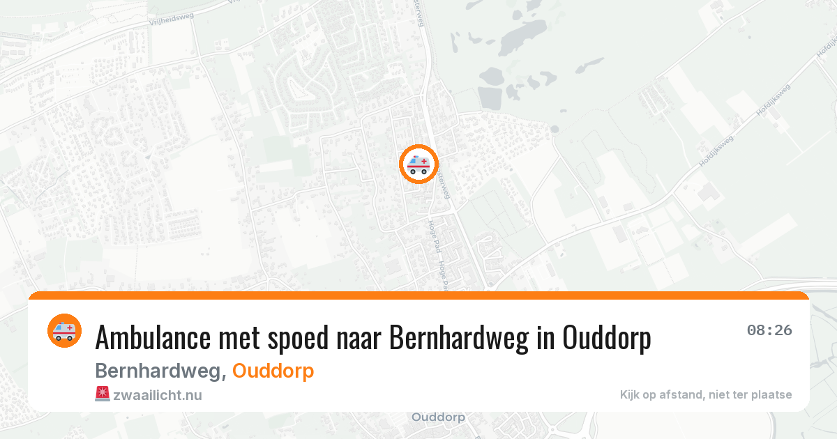 Ambulance met spoed naar Bernhardweg in Ouddorp — 25 jul 2026