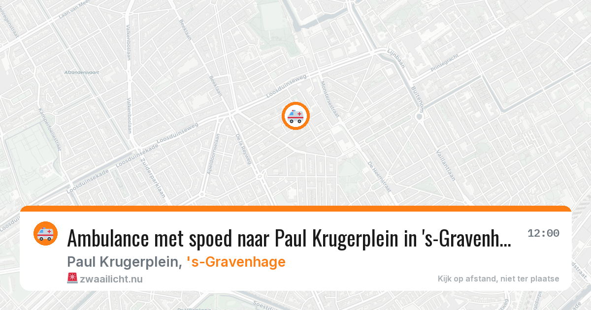Ambulance met spoed naar Paul Krugerplein in 's-Gravenhage — 15 mei 2026