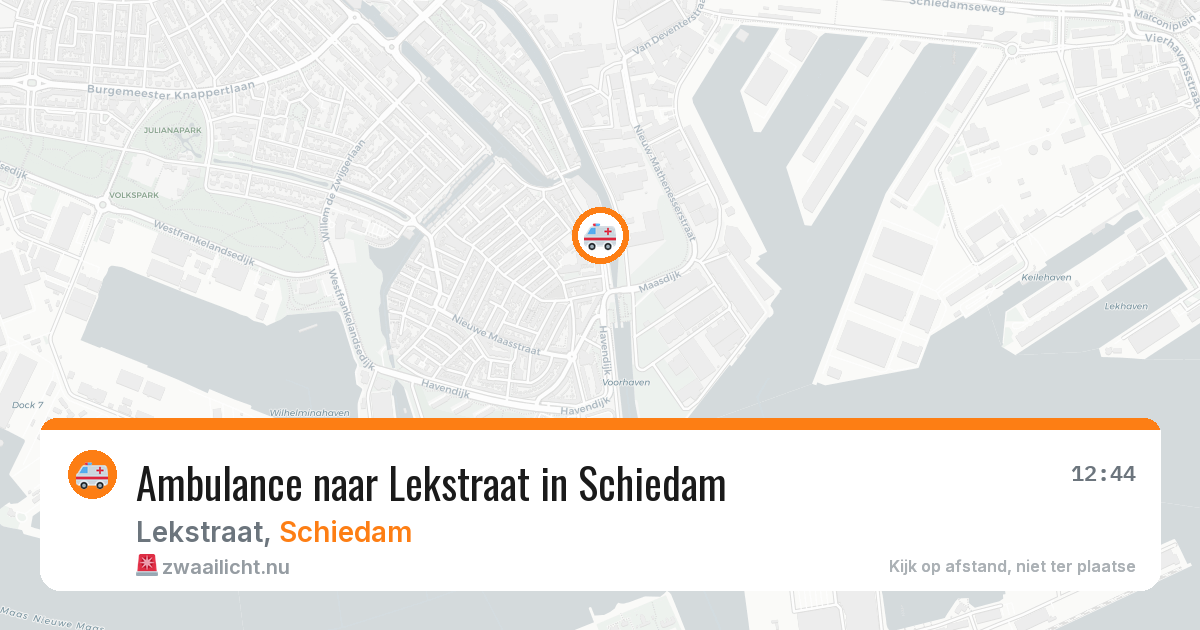 Ambulance naar Lekstraat in Schiedam — 23 jul 2026