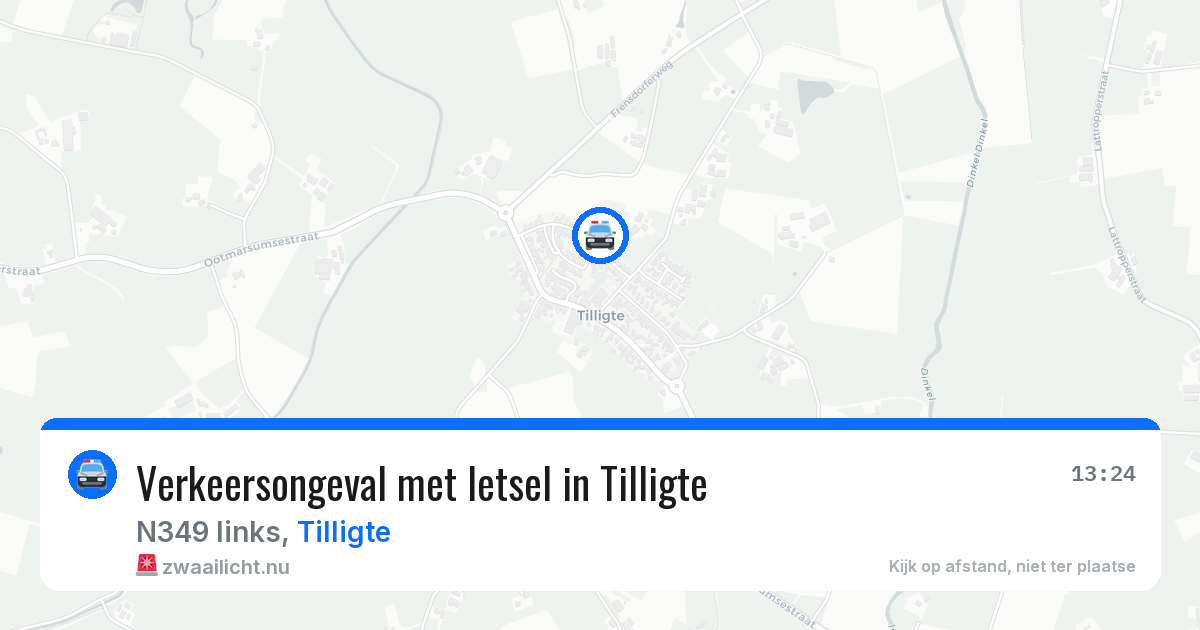 Verkeersongeval met letsel in Tilligte — 24 feb 2026