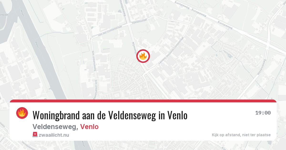 Woningbrand aan de Veldenseweg in Venlo — 7 apr 2026