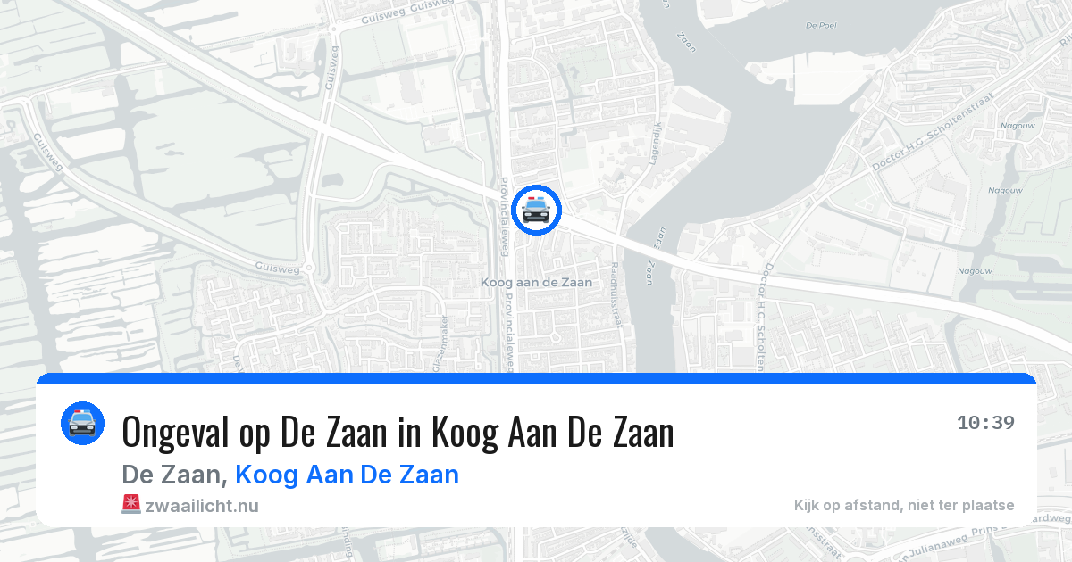 Ongeval op De Zaan in Koog Aan De Zaan — 23 mrt 2026