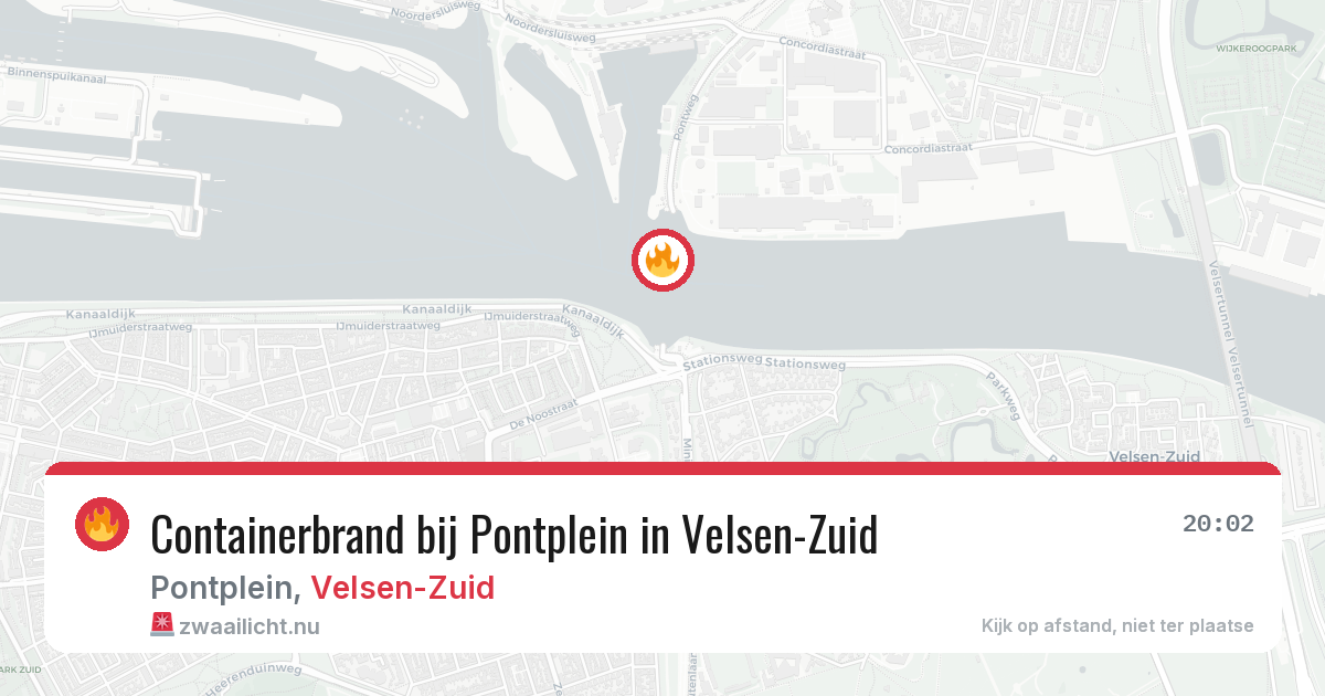 Containerbrand bij Pontplein in Velsen-Zuid — 20 mrt 2026
